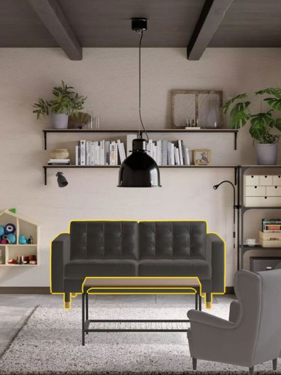 The Ikea Kreativ app feature being using to redesign a living room