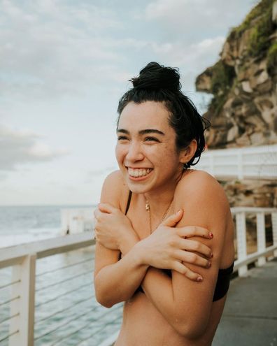 Wallice pictured after her first visit to Sydney's Bondi Beach.