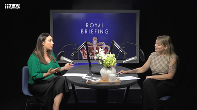 nine.com.au royal reporter Natalie Oliveri and nine.com.au entertainment editor Nicole Douglas in episode four of the new vodcast Royal Briefing.