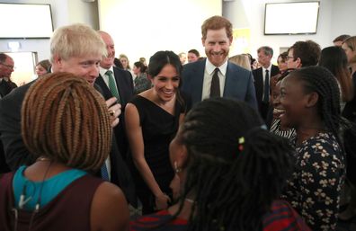 British Prime Minister Boris Johnson breaking royal protocol Queen