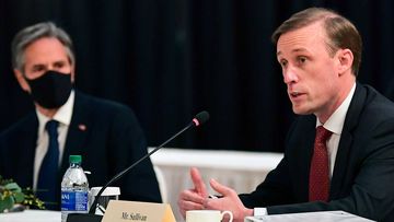 Secretary of State Antony Blinken and national security adviser Jake Sullivan confronting Chinese officials in Alaska.