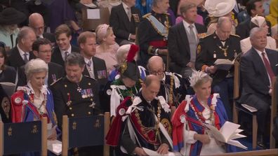 Prince Harry at King Charles III's coronation 