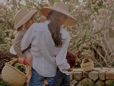 Meghan with Lilibet and Archie