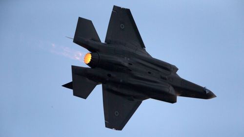 In this 2016 file photo, an Israeli Air Force F-35 plane performs during a graduation ceremony for new pilots in the Hatzerim Air Force Base near Beersheba, Israel.