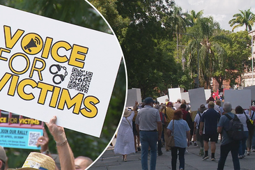 Youth crime victims march to Queensland parliament