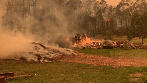 Mogo Wildlife Park on fire