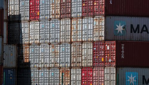 A stack of shipping containers