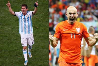 <b>They are the aces in in their rival packs. World football's best dribblers. The men who will decide the fate of Argentina and the Netherlands. </b><br/><br/>When Lionel Messi and Arjen Robben go head-to-head in the World Cup semi-finals, it's highly likely one piece of brilliance from either will decide which nation progresses to the final.<br/><br/>Here are some of their greatest goals at club and national level, highlighting the sublime control, timing and ghosting brilliance of these two superstars.<br/><br/>