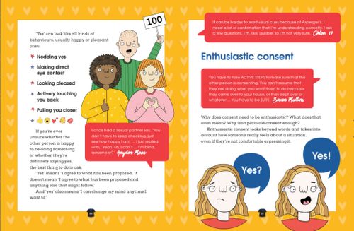 The book discusses 'enthusiastic consent' and how to say no. Welcome to Consent