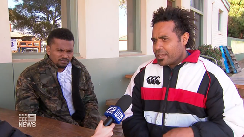Tevita ﻿Navara, who was in the second car, told 9News he heard the family as they yelled "help, help".