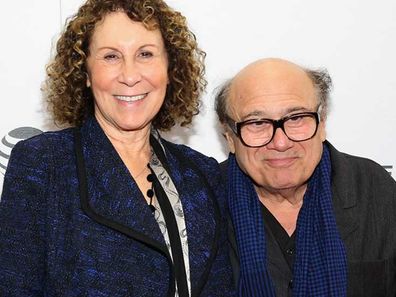 Rhea Perlman and Danny DeVito attend the Tribeca Film Festival Shorts: New York Now at Regal Battery Park Cinemas on April 15, 2016.