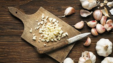 Pampered Chef - Fighting a cold? Add some garlic to your grub. When added  to food before heating, garlic releases agents that can break up sinus  congestion. Chef's Tip: Use a Garlic