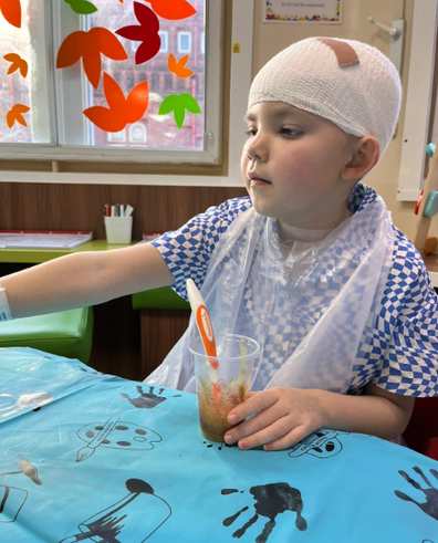 Darcey had life-saving brain surgery and is recovering well.
