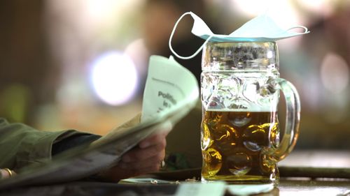 Man drinking beer