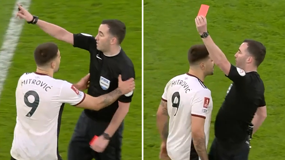 Two Fulham players, coach sent off in chaos against Manchester United