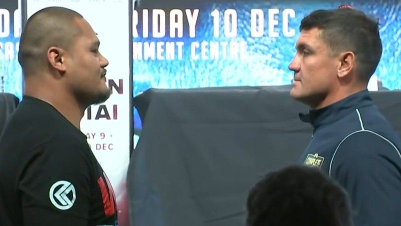 Joey Leilua says Chris Heighington is 'in trouble' when they get in the boxing ring