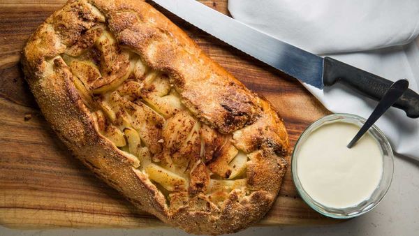 Karen Martini's free form pear and apple spiced pie recipe