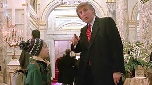 Donald Trump gives Kevin directions in Home Alone 2.