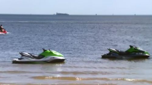 The jetskis collided about 3.30pm. (9NEWS)
