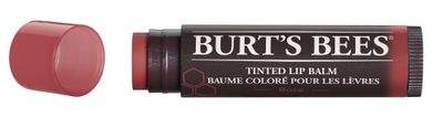 <a href="http://www.burtsbees.com.au/natural-products/lips-lip-colour/tinted-lip-balm.html">Burt&rsquo;s Bees Tinted Lip Balm in Rose, $12.95.</a>