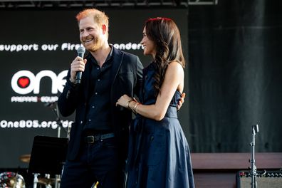 Prince Harry, Duke of Sussex, and Meghan Markle, Duchess of Sussex attend the One805LIVE! 2025 concert on September 20, 2025 in Carpinteria, California. 