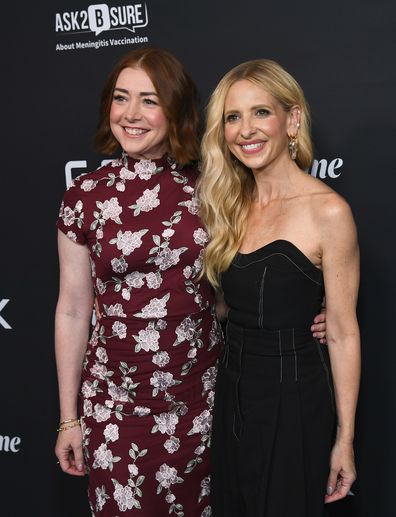 LOS ANGELES, CALIFORNIA - MAY 20: Alyson Hannigan and Sarah Michelle Gellar attend the Los Angeles Premiere Of "Life time Original Movie "Pretty Hurts" And A GSK Ask2BSure Health Conversation On Meningitis at The Aster on May 20, 2025 in Los Angeles, California. (Photo by Alberto E. Rodriguez/Getty Images)