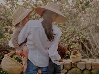 Meghan with Lilibet and Archie