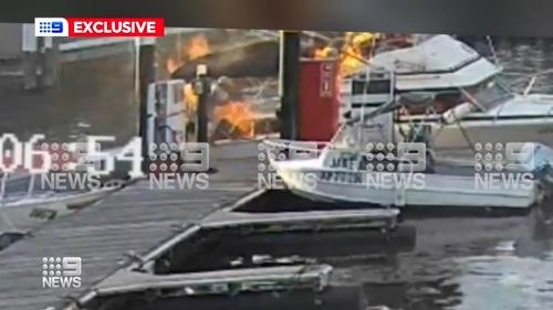 It is understood the flames engulfed the boat after the skipper turned over the engine after a refuel. 