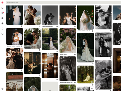 The wedding photos you see online are not what they seem; many of them are stylized photo shoots with models.