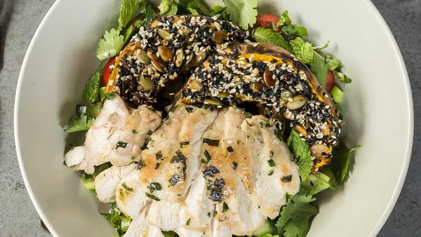 Pumpkin chicken salad