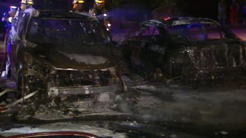 Three vehicles destroyed in suspected arson attack north-west of the Gold Coast