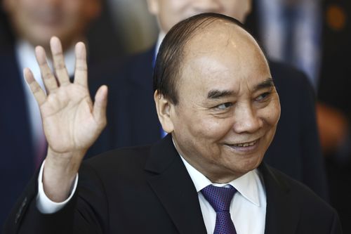 Vietnam's President Nguyen Xuan Phuc arrives at the APEC Economic Leaders Meeting during the Asia-Pacific Economic Cooperation, also known as APEC summit, Saturday, Nov. 19, 2022, in Bangkok, Thailand. 