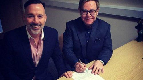 Elton John (right) has wed long-time partner David Furnish. (Instagram)