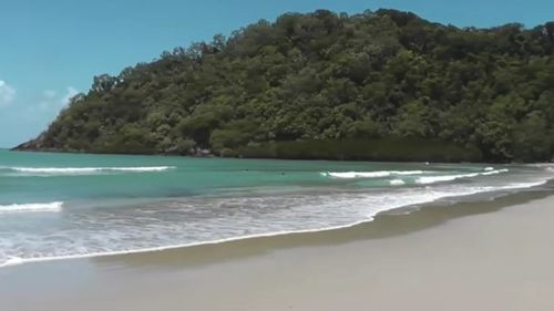 A male passenger swam to Cape Tribulation after the helicopter crash. (9NEWS)
