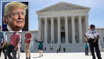 The travel ban has been fully in place since December, when the justices put the brakes on lower court rulings that had ruled the policy out of bounds and blocked part of it from being enforced. Picture: AP