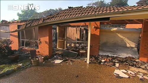 And next door, it's the same story, with bricks standing just, but little else. Picture: 9News