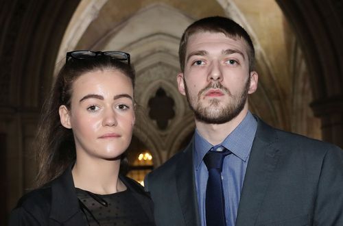 Alfie's parents, Tom Evans and Kate James, are said to be "heartbroken" by the toddler's death after trying to raise funds to take him to Rome for further care. Picture: AAP.