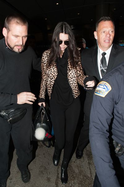 Kendall Jenner arrives at LAX.