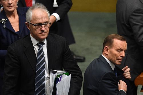 Malcolm Turnbull (left) was to replace Tony Abbott as Prime Minister in yet another leadership spill.