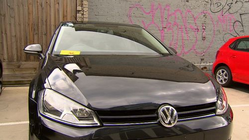 The 25-year-old's VW Golf was stolen. Picture: 9NEWS
