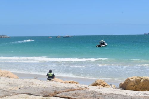 Shark attack Port Beach, North Fremantle, Western Australia. November 6, 2021.