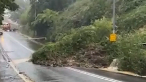 A major landslide in Katoomba was caused by intense rainfall.