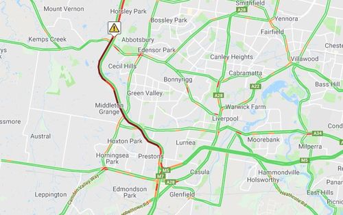 Heavy traffic delays were expected in western Sydney this morning. Picture: Supplied