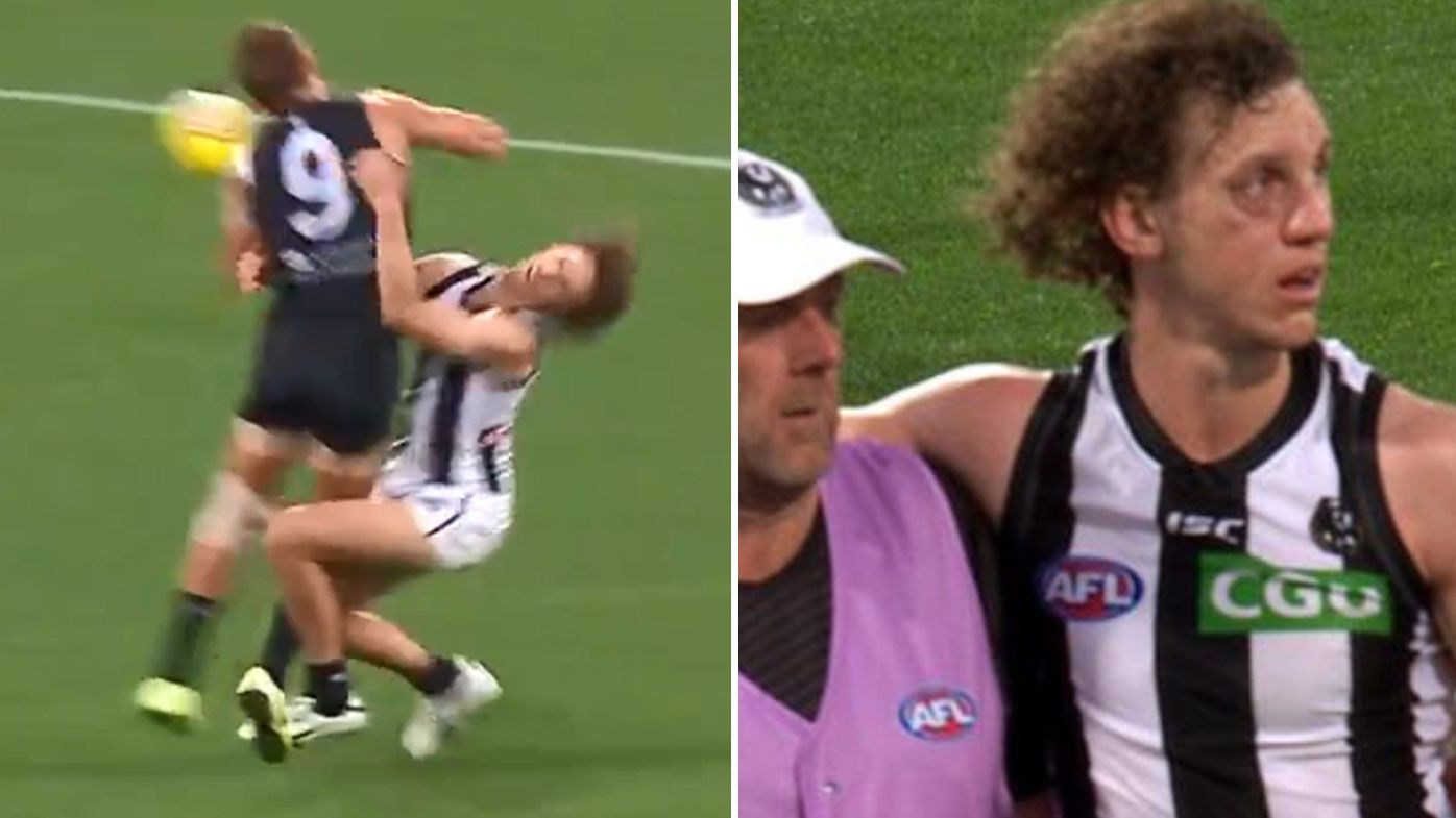 Mayne comes off second-best in brutal Cripps bump. 