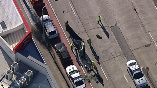 The 57-year-old driver of the truck has been taken to hospital for mandatory testing. (9NEWS)