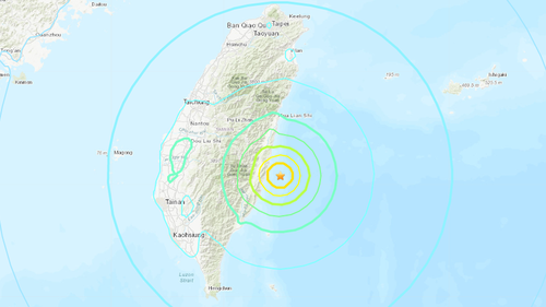 A strong magnitude 6.6 has struck off the coast of Taiwan. 