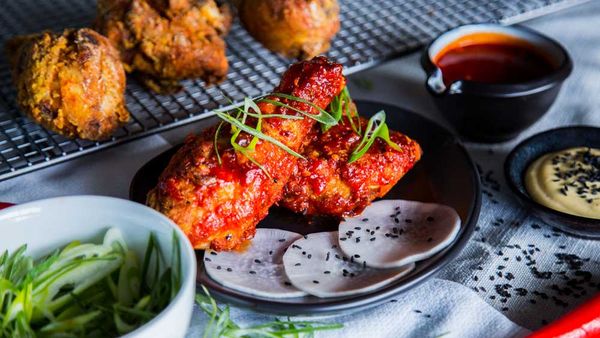 The Giles' Korean Fried Chicken with Pickled Daikon and Mayonnaise