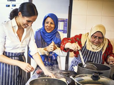 Meghan Markle at the Hubb Community Kitchen.