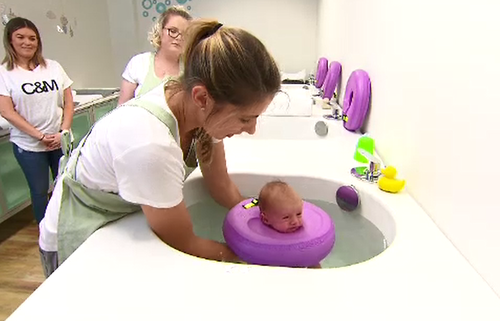 The spa treatment begins with a 30 minutes bath. (9NEWS)