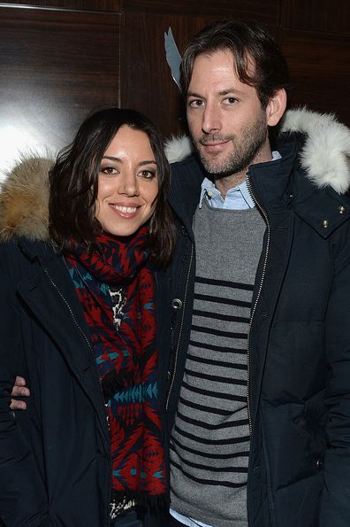 Actress Aubrey Plaza and director/writer Jeff Baena attends the GREY GOOSE Blue Door Hosts "Life After Beth" Party on January 19, 2014 in Park City, Utah.